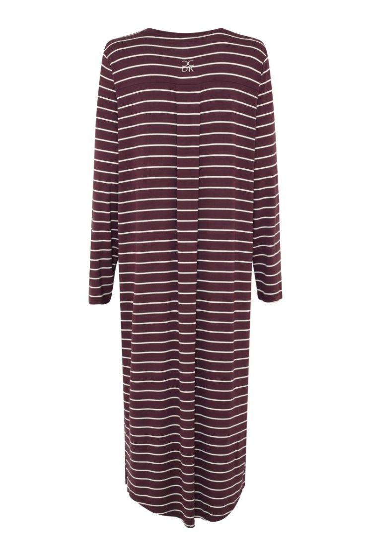 NICOLE LONGSLEEVE LONG DRESS 3046 FUDGE STRI
